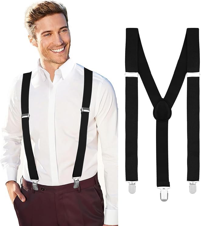 QPIXVB Men's Suspenders - Kids, Boys, Women's Halloween, Cosplay, Christmas, Tuxedo, Dress, Duty Suspenders - Image 1
